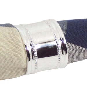 Anneau de serviette en laiton plaqué argent, vente en gros, serviette, anneaux faits à la main, vente en gros, 10 pièces - Product Image 1