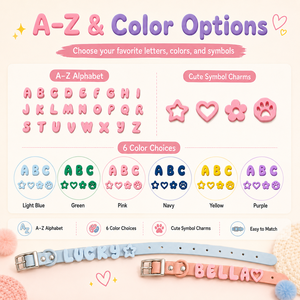 Wholesale Personalized Name Collar <b>Slide</b> English Letters for DIY Pet Collar Charms Traction Rope Decorative Silicone Dog Pendant - Product Image 5