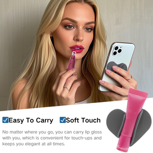 Support de brillant à lèvres en silicone en forme de cœur, adhésif pour la plupart des smartphones, étui de téléphone pour rouge à lèvres et gloss - Product Image 3