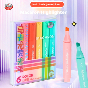 Marcadores Fluorescentes Color Macaron, Juego de 6 Colores, Barril <span class=keywords><strong>Triangular</strong></span>, Resaltado de Puntos Clave, Marcador Fluorescente Especializado para Dibujo Artístico - Product Image 1