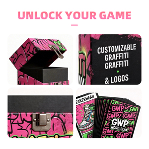 Caja Plegable con Diseño de Graffiti, Estilo Arte Callejero, para Juegos de <span class=keywords><strong>Cartas</strong></span>, Fiestas y Skateboarding - Product Image 3