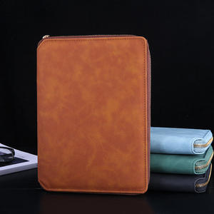 Leather Sleeve Case Zipper Closure Business Office Notebook <b>Cover</b> Multifunctional <b>Laptop</b> <b>Bag</b> For Notebooks 80gsm Daolin Paper - Product Image 2