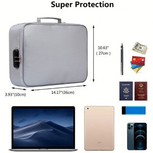 Bolsa Organizadora de Documentos de Fibra de Vidrio Recubierta de Silicona, Impermeable, Resistente al Fuego y al Polvo, para Guardar Dinero en Efectivo, Pasaportes y Documentos Legales - Product Image 6