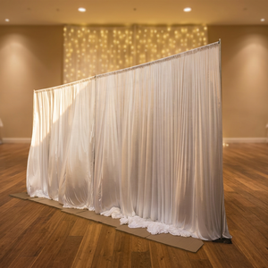 Support de toile de fond floral pour mariage, réglable et portable, avec tringle et rideaux, pour décoration murale florale - Product Image 2