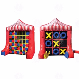 Juego inflable 2 <span class=keywords><strong>en</strong></span> 1, doble cara, tamaño real, Tic-Tac-Toe, juego combinado de 4 puntos - Product Image 5