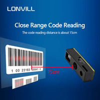 LONVILL Close Range Barcode Read Escáner de código de barras Arduino ultrafino Courier Locker 2D 1D