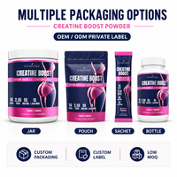 Créatine monohydrate en poudre pour femmes, énergie et beauté, collagène, BCAA, croissance musculaire, booster d'énergie, compléments pré-entraînement, adultes, OEM