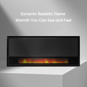 <span class=keywords><strong>Chimenea</strong></span> eléctrica enmarcada <span class=keywords><strong>con</strong></span> calefacción de grafeno, efecto de llama LCD/LED, calentador infrarrojo independiente o montado en la pared - Product Image 3