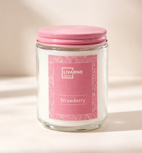 Bougie parfumée en cire de soja dans un bocal en verre, senteurs citron vert, menthe fraîche, fraise, aromathérapie, faite à la main, style moderne minimaliste, durée de combustion de 20 à 40 heures - Product Image 3
