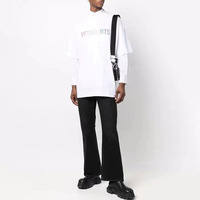 Logo personnalisé T-shirt baggy épais et surdimensionné avec impression par transfert de chaleur T-shirt oversize pour homme