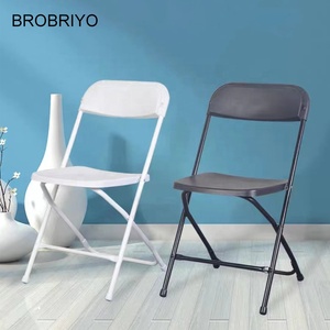 Chaise pliante noire empilable commerciale bon marché en gros chaise pliante pour fêtes de mariage événements maison hôtel meubles - Product Image 4