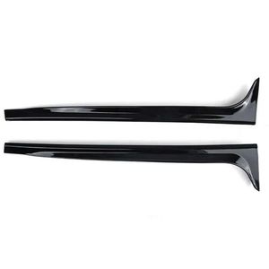 Aileron latéral de fenêtre arrière Volkswagen Polo 2011-2017, kit d'ajout en plastique ABS, noir brillant, motif fibre de carbone - Product Image 2