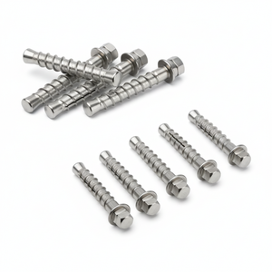 Perno cilíndrico roscado plateado M14 versátil y duradero para anclaje de rieles en infraestructuras ferroviarias - Product Image 3