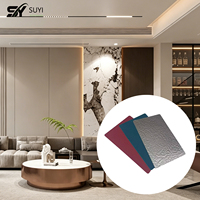 Panneaux muraux en PVC à motif marbre 3D, haute brillance, résistants aux rayures, UV, personnalisation OEM pour l'intérieur des chambres de villas