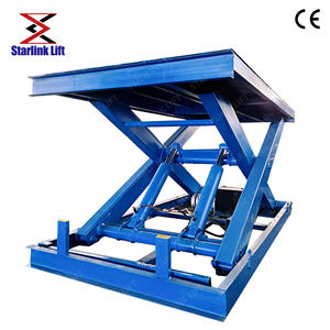 Plataforma Elevadora de Tijera Hidráulica Estacionaria con Certificación CE y Plataforma Abatible - Elevador de Tijera Industrial con Control Remoto - Product Image 2