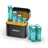 Cargador de Baterías de Litio AA GMCELL de 4 Ranuras y 5V, Caja Inteligente para Baterías AA Recargables
