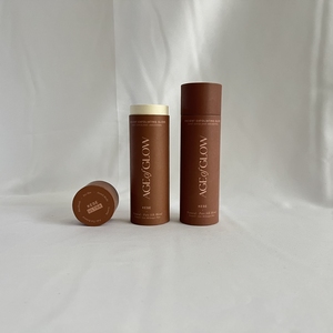 Bálsamo labial y lápiz labial de 10g personalizado, tubos de papel Kraft, contenedor de desodorante de empuje ecológico, embalaje de cartón con logotipo personalizado - Product Image 1