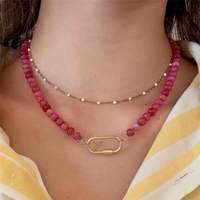 Collar de Piedras Preciosas Finas Personalizado con Bajo MOQ y Producción Rápida, Cuentas de Piedra Natural para Marcas de Joyería