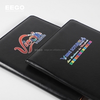 Carpeta de Archivos Profesional Personalizada de Cuero PU A4, Portadocumentos Multifuncional para Conferencias con Calculadora, en Oferta
