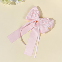 Barrette à cheveux en ruban, style doux et élégant, faite à la main, accessoire de mode féerique, ornement pour cheveux de filles, vente en gros