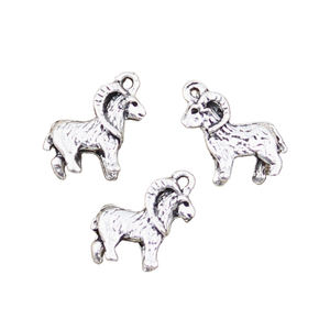 Charmes <span class=keywords><strong>argali</strong></span> mouton rimrock mouton chèvre 23x19mm tibétain argent couleur pendentifs Antique fabrication de bijoux bricolage artisanat fait main - Product Image 1