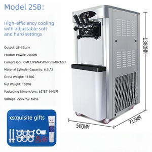 Máquina de Helados Eléctrica de Acero Inoxidable 304, 3 Cabezas, Vertical, <span class=keywords><strong>para</strong></span> Helado Suave, Certificación Energy Star, Uso Multifuncional, Venta al Por Mayor - Product Image 6