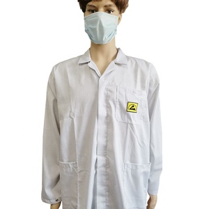 Vêtements de salle blanche Leenol, antistatiques, en coton TC, blouse de laboratoire antistatique, vêtements de salle blanche, vêtements de sécurité, veste de travail ESD - Product Image 1