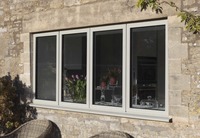 Ventanas de Aluminio con Doble Acristalamiento Optima, Ventanas Abatibles de Aleación de Aluminio Resistentes al Viento para el Hogar