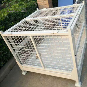 Caja de Stillage de caja de metal plegable con cerradura de almacén plegable de servicio pesado - Product Image 4