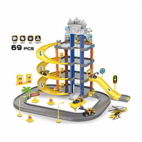 Offre Spéciale bricolage assemblé 4 étages fente ingénierie piste de voiture éducatif enfants parking jouets cadeau