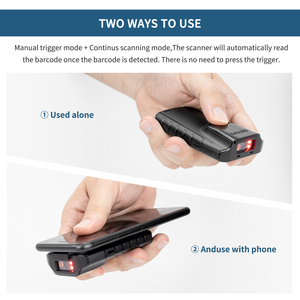 Escáner de código de barras 2D portátil 3 en 1 de Netum E Series Blue Tooth: pistola inalámbrica con clip trasero y USB para inventario de almacén - Product Image 3