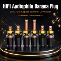 XSSH femelle fiche banane Audio HIFI Audiophile Terminal prise connecteur OFC cuivre pur haut-parleur amplificateur de puissance adaptateur en métal
