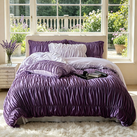 Parures de lit haut de gamme ultra douces et inaltérables, collections personnalisées, taille double et queen, ensemble de literie 3 pièces avec housse de couette à effet bulles et froncée