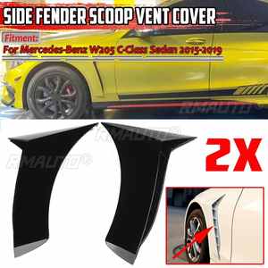 2 piezas de cubiertas embellecedoras para la ventilación lateral del guardabarros delantero del coche, para Mercedes-Benz Clase C W205 Sedán 2015 2016 2017 2018 2019, ABS - Product Image 1