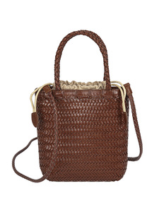 Nouveau sac tissé européen et américain, sac rétro à bandoulière, sac pour femme en cuir véritable de haute qualité, petit sac panier à légumes - Product Image 5