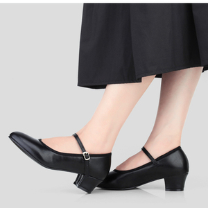 <span class=keywords><strong>Zapatos</strong></span> de personaje para mujer <span class=keywords><strong>zapatos</strong></span> de baile 1,5 "correa de tobillo tacones de baile para Salsa Tango Flamenco latino con suela de goma - Product Image 3