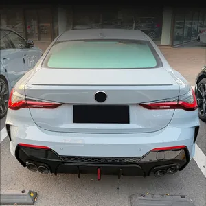 สำหรับรถยนต์ BMW ซีรีส์ 4 รุ่น G22 G23 คูเป้ ปี 2020+ M Sport ชุดแต่งกันชนหลัง ดิฟฟิวเซอร์ สปลิตเตอร์ แผ่นป้องกันใต้กันชน ชุดแต่งตัวถังรถยนต์ - Product Image 6