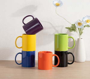 Mug en céramique émaillée de couleur unie brillante, impression de logo personnalisé, tasse promotionnelle, vente en gros, boîte cadeau, usine - Product Image 3