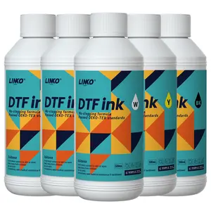 LINKO Encre DTF 1L 500ml Encre de transfert DTF pour imprimantes DTF L1800 Impression par transfert de chaleur directe sur film