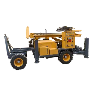 150m 180m 200m Factory Customized Small Easy To Operate Trailer Type Water Wells Drilling Machine Mine Drilling Rig For Sale