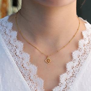 Trendy 2026 <b>Charm</b> Necklaces Hypoallergenic Jewelry 316l Stainless Steel 18k PVD Gold Plated Flower Zircon Necklace for Women - Product Image 3