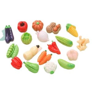 Serie de verduras en miniatura, juguetes de comida de simulación, accesorios de resina de pegamento en crema DIY para fundas de teléfono, hebillas para llaves, fabricación de joyas para el cabello - Product Image 1