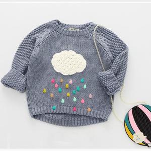 Pull de Noël en laine fait main pour enfants, col rond, pas cher, de haute qualité - Product Image 1