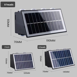 Groothandel 3W Outdoor Zonne-Wandhek Licht Ip65 Nominale Aluminium Tuinlamp Met Batterij Voeding Dc 180 Led - Product Image 2