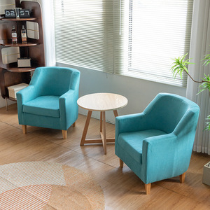 Set di Divani a L di Alta Qualità con Rivestimento in Peluche e Tavolino da Caffè per Hotel, Camera da Letto, Balcone e Soggiorno - Product Image 2