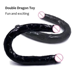 Dildo double réaliste vibrant en <span class=keywords><strong>silicone</strong></span> pour femmes, jouet sexuel pour adultes, pour le sexe gay, énorme et réaliste - Product Image 2