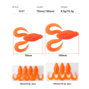 Offre Spéciale bruyant clapet grenouille ver leurre pour la pêche en surface 7cm 4 pièces/10cm 3 pièces <span class=keywords><strong>maquereau</strong></span> perche poisson-chat Marlin saumon rivières lacs - Product Image 4