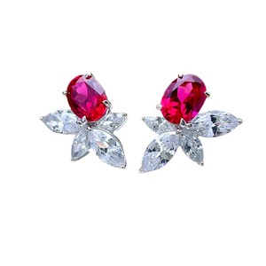 Orecchini a Perno Ovali Floreali da Donna, a Forma di Marquise, Geometrici, per Uso Quotidiano, Accessorio per Orecchie - Product Image 5