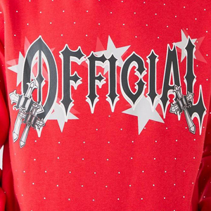 Men's <b>Red</b> Hooded Sweatshirt Set Oversized Fit Fleece Solid Color Casual Tracksuit Autumn Wear - Product Image 5