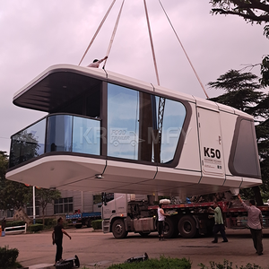 Capsule spatiale mobile de luxe en structure acier, étanche et écologique, avec système domestique intelligent pour hôtels-containers modernes - Product Image 4